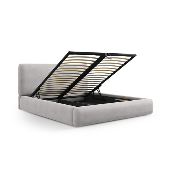 Helehall polsterdatud kaheinimesevoodi koos voodipõhja ja panipaigaga 140x200cm Colonel - Cosmopolitan Design-image-1