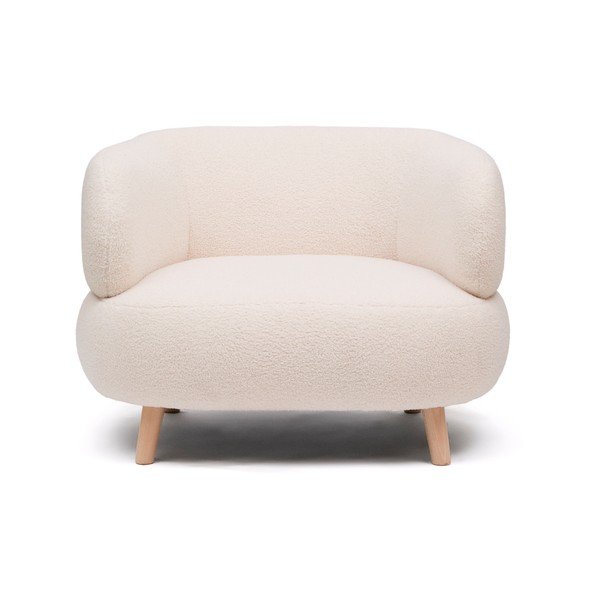 Beež bukleekangast tugitool Luisa - Kave Home-image-3