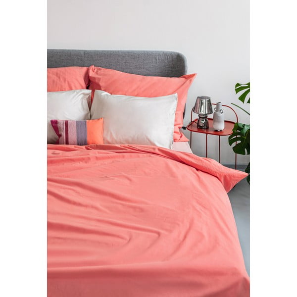 Korallroosa puuvillane voodipesu kaheinimesevoodile , 200 x 220 cm - Bonami Selection-image-4