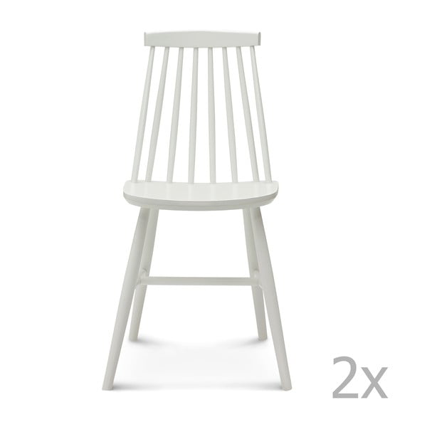 Sada 2 bílých dřevěných židlí Fameg Age