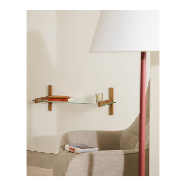 Klaasist komponent - riiul 90x10 cm Sitra - Kave Home-image-1