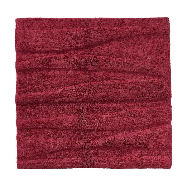 Vínově červená koupelnová předložka Zone Flow, 65 x 65 cm