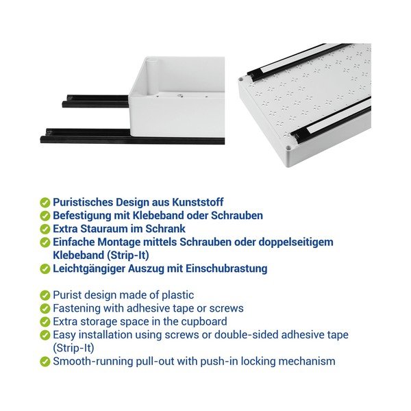 Valge reguleeritav plastmassist lisariiul 17x38,5 cm Simon - Wenko-image-2