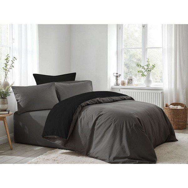 Antratsiitvärvi kaheinimese voodipesu 200x200 cm - Mijolnir