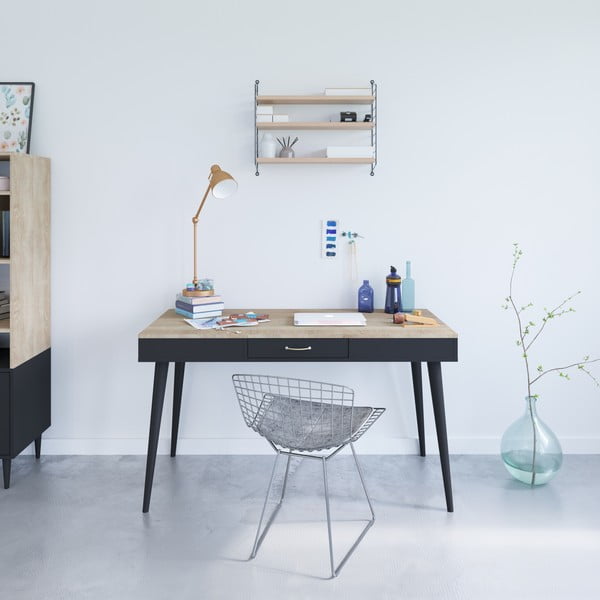 Must tammeplaadiga laud 134x59 cm - TemaHome-image-1
