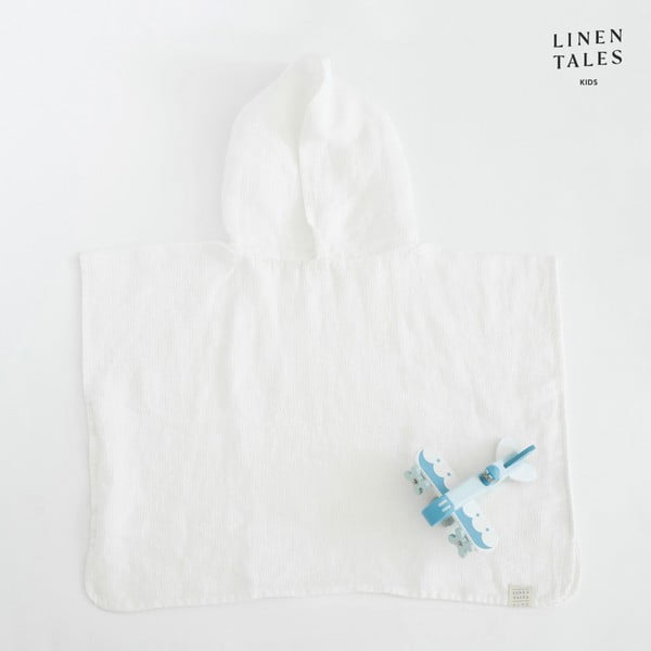 Valge linane beebi hommikumantel suurus 1-2 aastat - Linen Tales