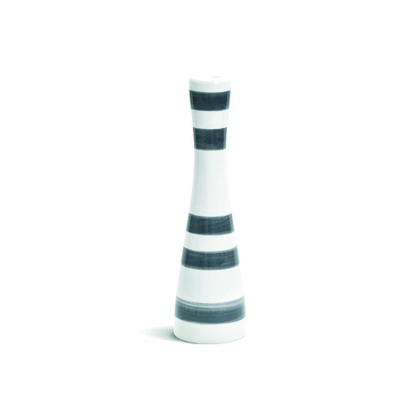 Šedo-bílý kameninový svícen Kähler Design Omaggio, výška 24 cm