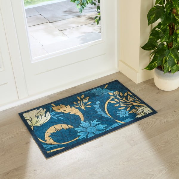 Uksematt 50x80 cm William Morris Blue - Artsy Doormats-image-1