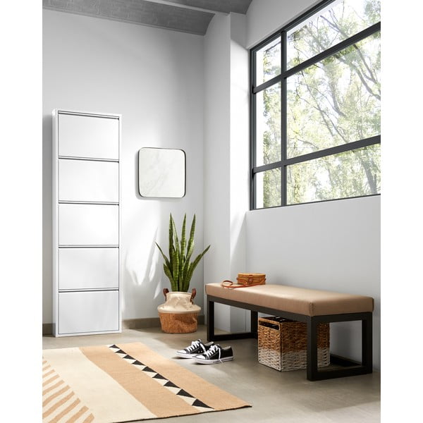 Valge metallist lahtikäiv jalatsiriiul Rox – Kave Home-image-3