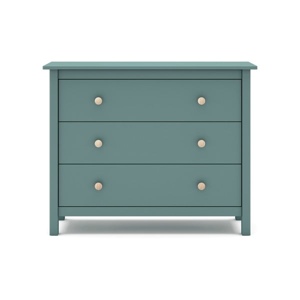 Madal laste kapp männipuidust, petrooli värvi 100x80 cm Max - Marckeric-image-3