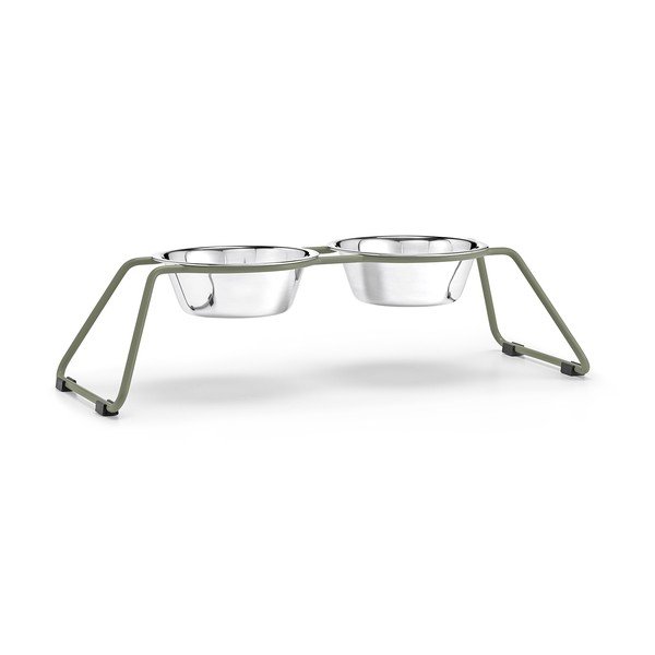 Roostevabast terasest koerakausside komplekt koos alusega Cena Grollive M - MiaCara