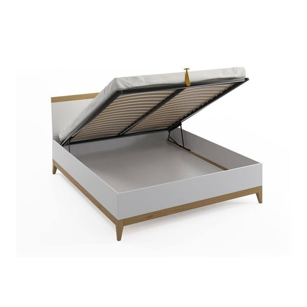 Dvoulůžková postel z masivního borovicového dřeva SKANDICA Livia BC, 140 x 200 cm-image-2