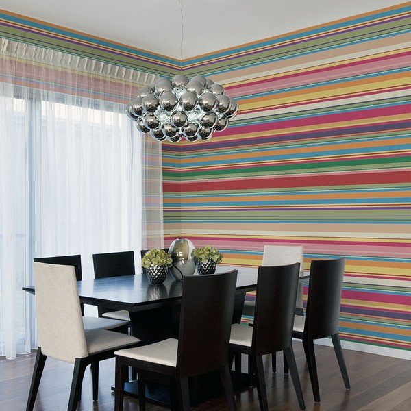Suureformaadiline tapeet , 200 x 154 cm Subdued Stripes - Artgeist-image-1
