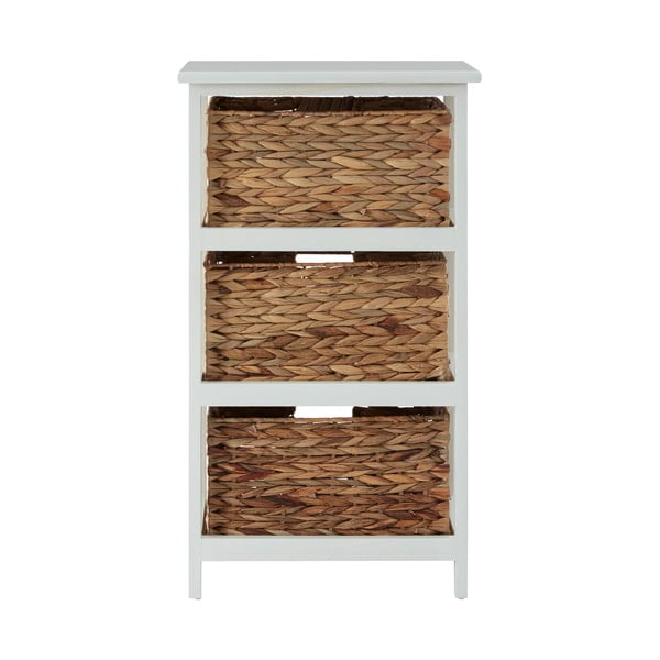 Täispuidust paulownia vannitoariiul valge-puiduvärvi 41x70 cm Padstow - Premier Housewares-image-4