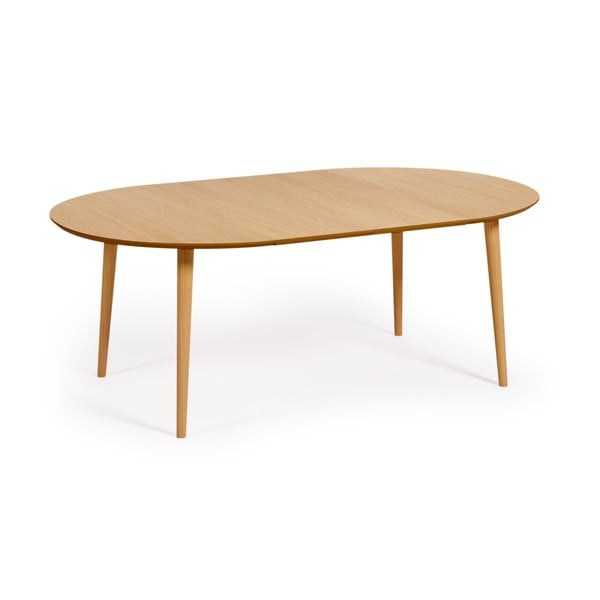 Tammedekooriga kokkupandav söögilaud ø 120 cm Oqui - Kave Home-image-3