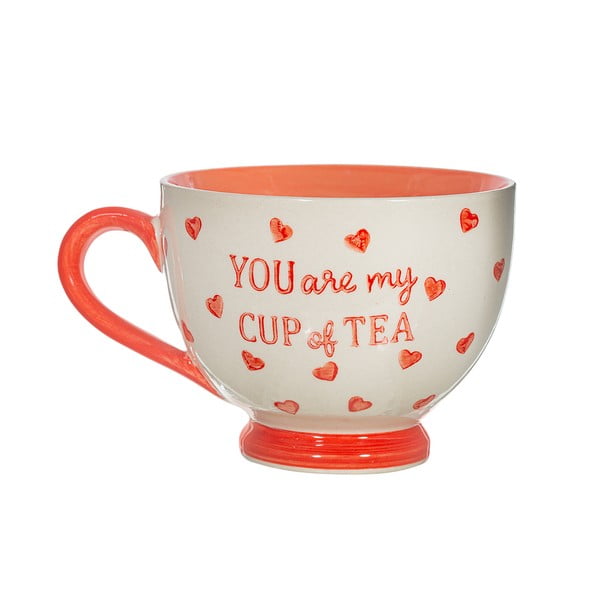 Punane ja valge keraamiline kruus 400 ml You are My Cup of Tea - Sass & Belle