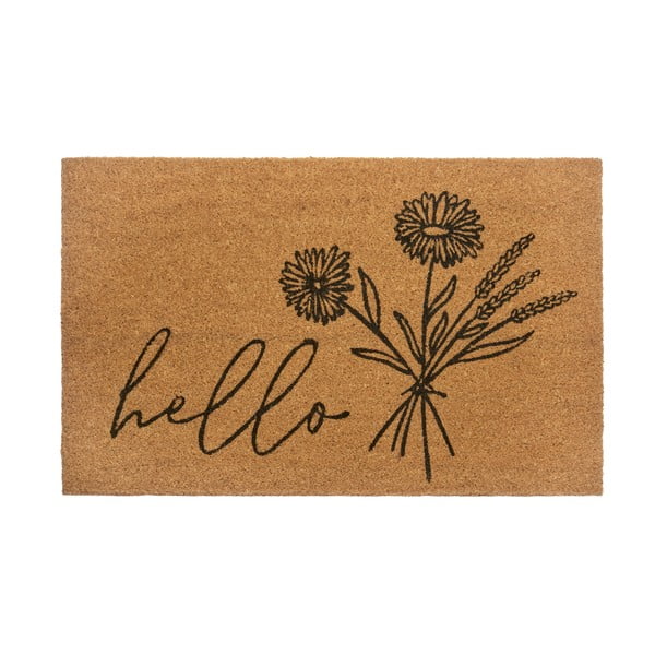 Kookosmatt 75x45 cm Hello & Flowers - Hanse Home