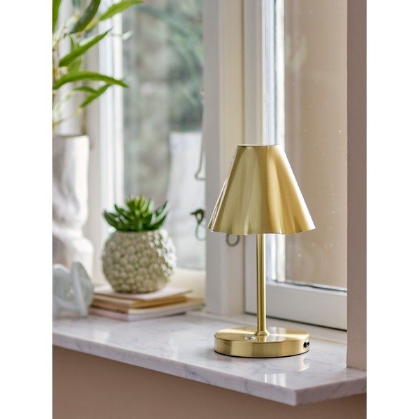 Messingivärvi LED-lauavalgusti metallist varjuga (kõrgus 28 cm) Lianna - Bloomingville-image-1