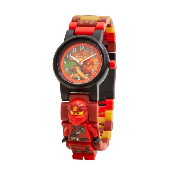 Punane käekell kokkupandava rihmaga ja NINJAGO Kai minifiguuriga - LEGO®