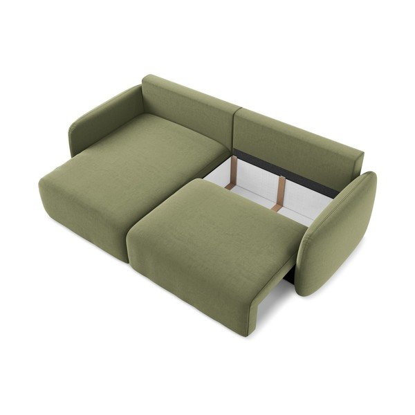 Roheline sametdiivanvoodi/panipaigaga nurgadiivan (vasak nurk/diivanvoodiga) Kalena - Makamii-image-4