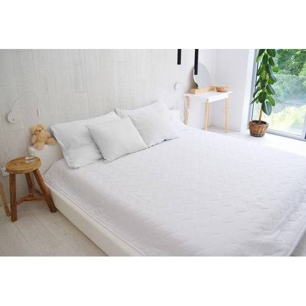 Valge musliinist tepitud voodikate 210x240 cm Plain Muslin - Butter Kings-image-2