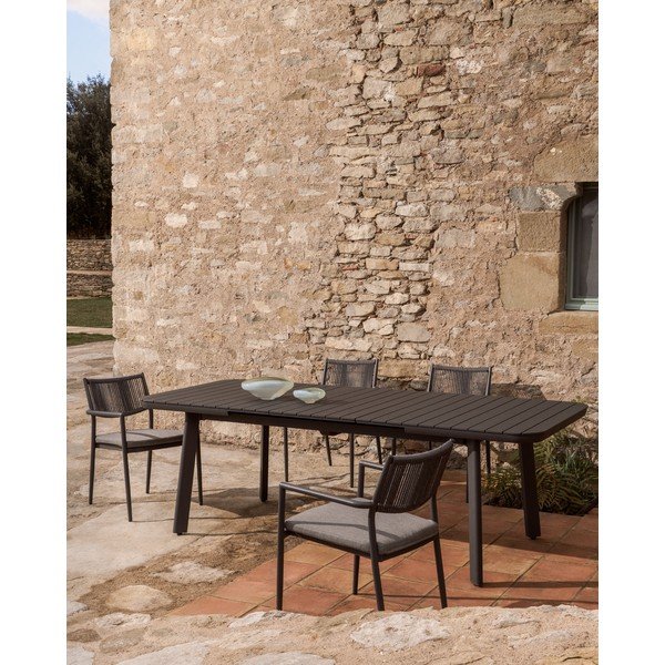 Metallist aiasöögilaud 100x185 cm Izola - Kave Home-image-1