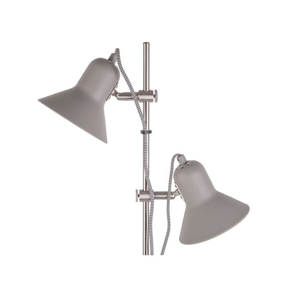 Světle šedá stojací lampa Leitmotiv Slender, výška 153 cm