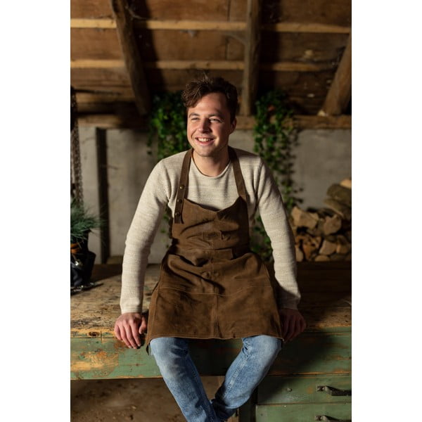 Nahast välistingimustes kasutatav esiliin Barbecue - Esschert Design-image-1