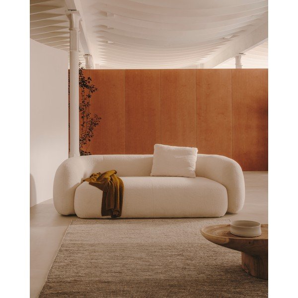 Kreem bukleekangast diivan 246 cm Martina - Kave Home-image-1