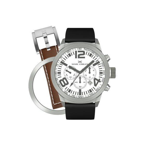 Unisex hodinky Marc Coblen s páskem a kroužkem navíc P16