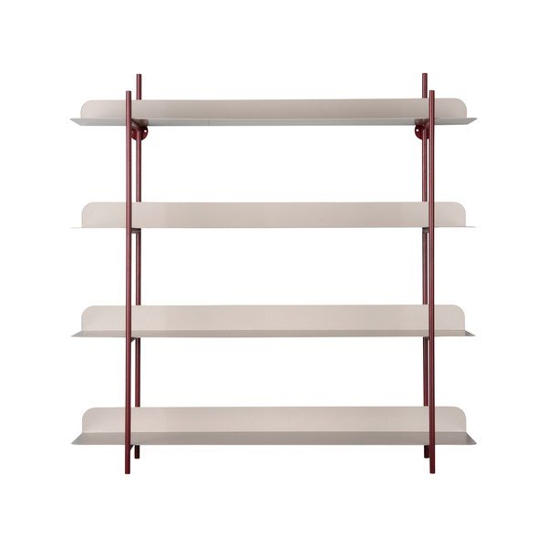 Burgundiapunane/hall astmeline metallriiul 60 cm Reina Cuatro - PT LIVING-image-2