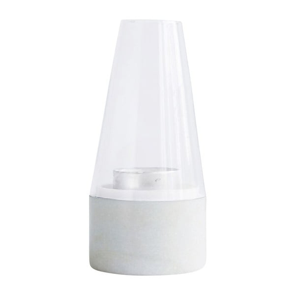 Bílá lucerna House Doctor Lantern White Marble, 22 cm