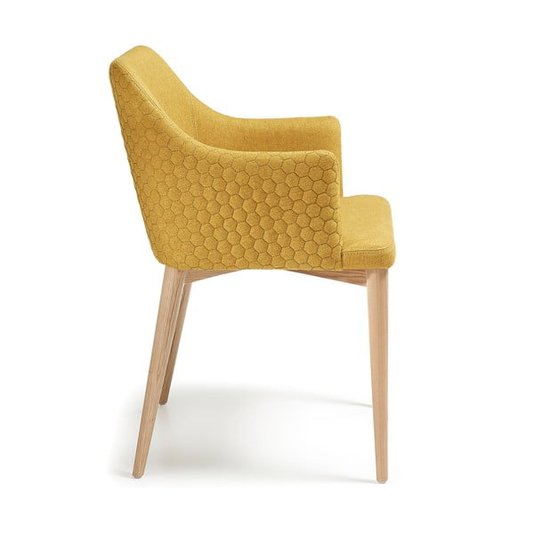 Sinepikollane söögitool Danai - Kave Home-image-2