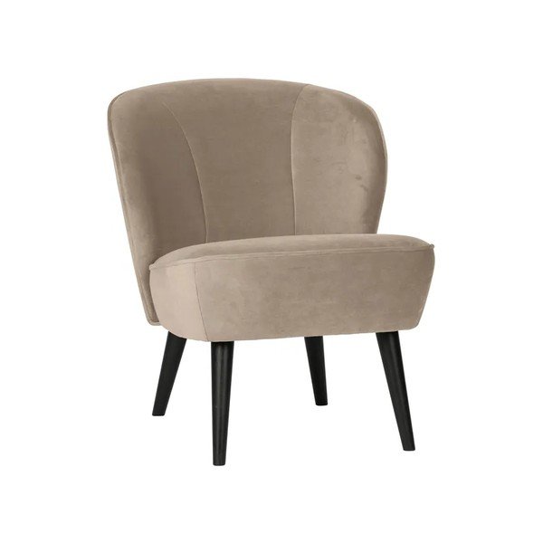 Beež sametist tugitool Sara - WOOOD