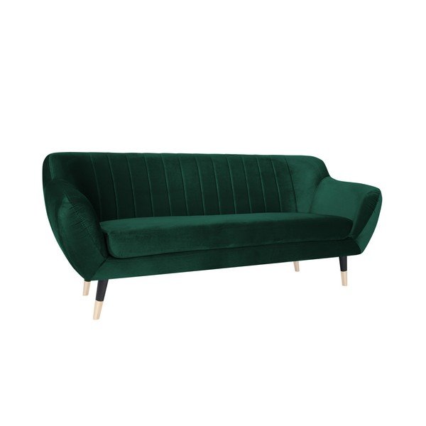 Zelená pohovka s černými nohami Mazzini Sofas Benito, 188 cm-image-2