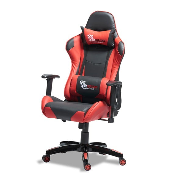 Černočervená ergonomická kancelářská židle Furnhouse Gaming