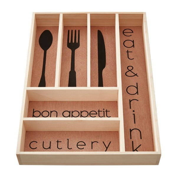 Úložný box na příbory z borovicového dřeva Premier Housewares Modern-image-2