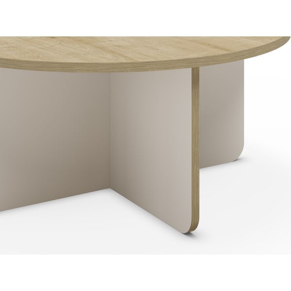 Kreem ümmargune diivanilaud ø 80 cm Hillary - Marckeric-image-3