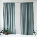 Hallikassinine linane kardin 140x300 cm Blue Fog - Linen Tales