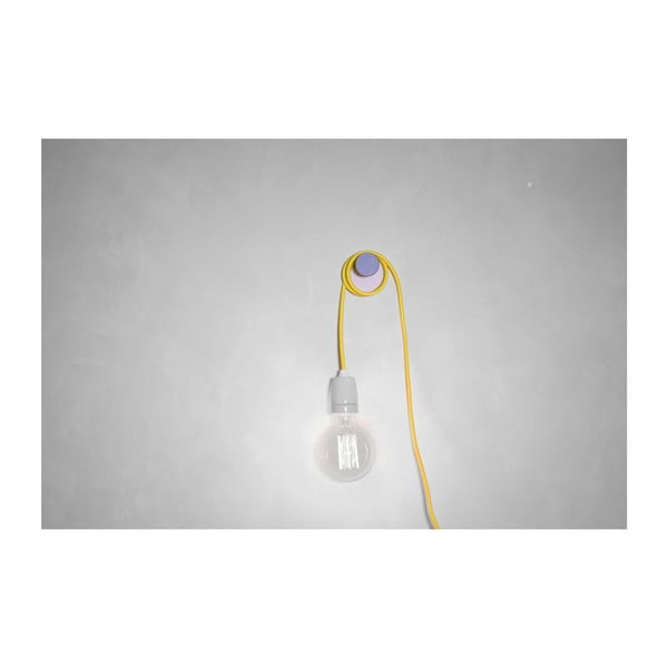 Žlutý kabel pro stropní světlo s objímkou Filament Style G Rose