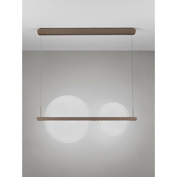 Pruun alumiiniumist hämardatav LED-rippvalgusti akrüülklaasist varjuga Noah - Nova Luce-image-4
