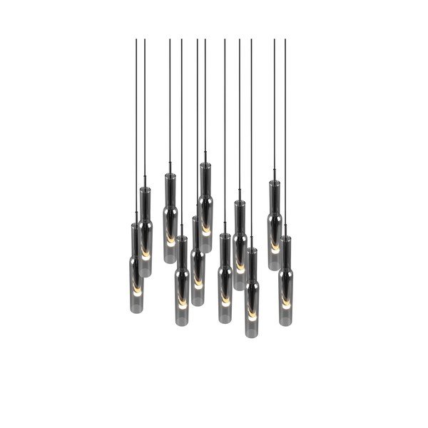 Hõbedane LED rippvalgusti klaasist varjuga ø 50 cm Lucent - Trio Select-image-3