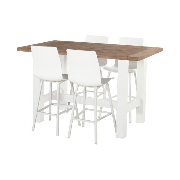 Valged plastikust aia baaritoolid 2tk komplektis Sophie Wave - Hartman-image-4