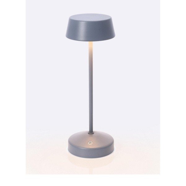 Sinine metallist LED-laualamp hämardatava/juhtmevaba laadijaga ja plastvarjuga (kõrgus 33 cm) Esprit - Bizzotto-image-1
