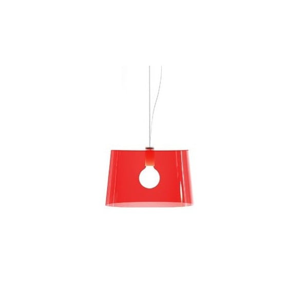 Závěsné svítidlo Pedrali L001S/B, červené transparentní