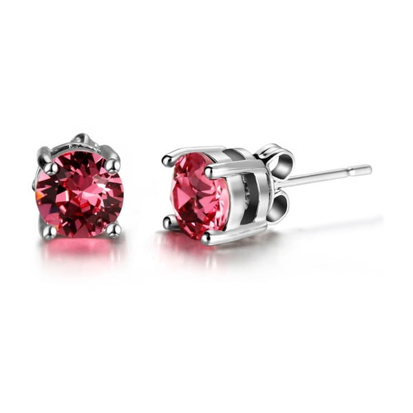 Náušnice s růžovými krystaly Swarovski Elements Crystals Hailye