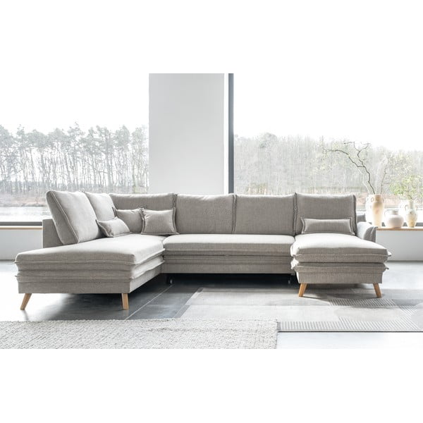 Beež U-kujuline diivanvoodi (vasak nurk) Charming Charlie – Miuform-image-3