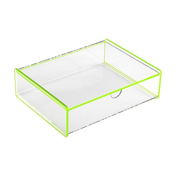 Zelený úložný box Versa Ariel, 17,1 x 13 x 4,8 cm