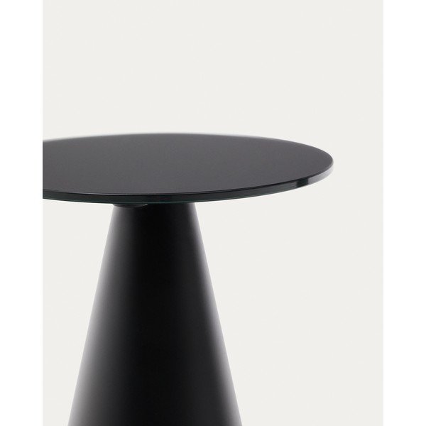 Ümmargune abilaud klaasist pealispinnaga ø 30 cm Wilshire - Kave Home-image-4