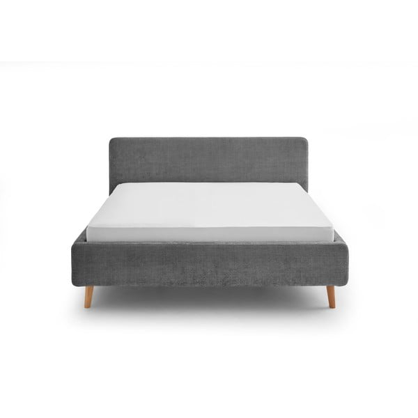 Tumehall polsterdatud kaheinimesevoodi 160x200 cm Mattis - Meise Möbel-image-2